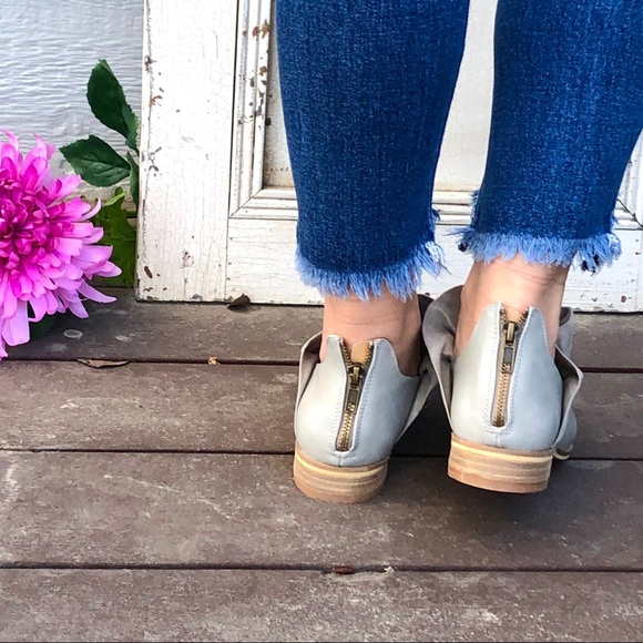 New! Grey Slip On Bootie with Ruffle and Zipper - Picture 9 of 13